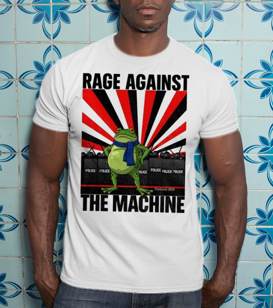 Rage Against The Machine Portland Frog Police 2025 Anti Trump Vintage T-Shirt