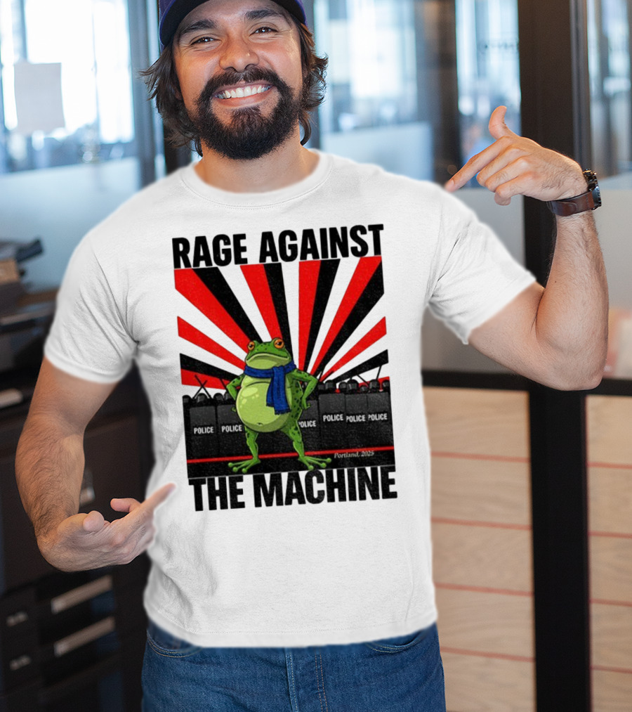 Rage Against The Machine Portland Frog Police 2025 Anti Trump Vintage T-Shirt