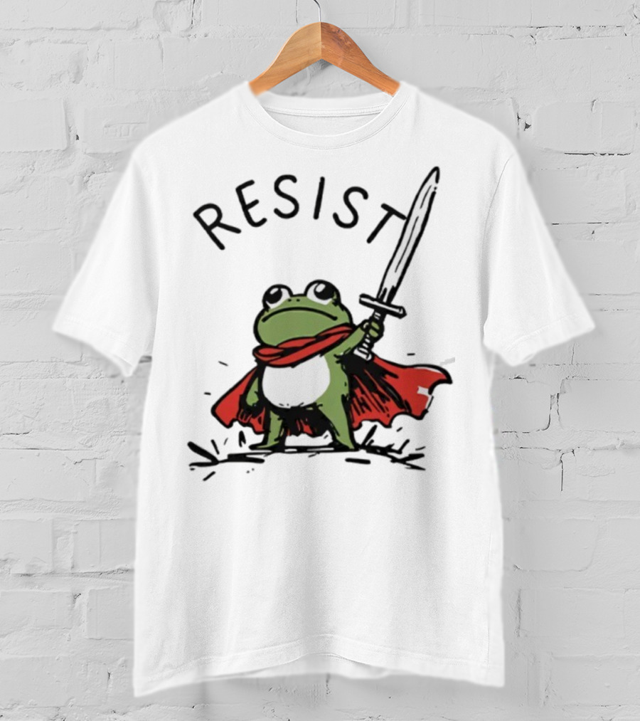 Portland Frog Resist Sword Cape T-Shirt