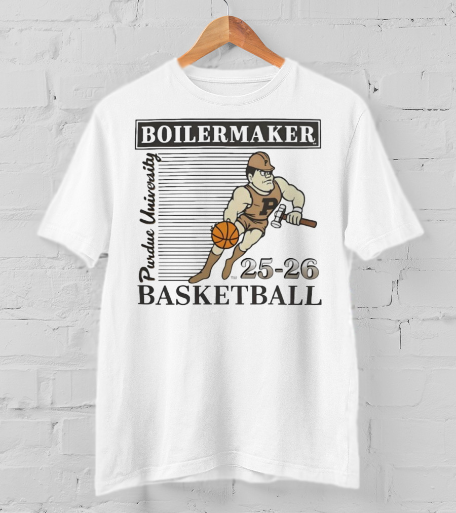Purdue University Boilermaker 25-26 Basketball Vintage Russell Athletic T-Shirt