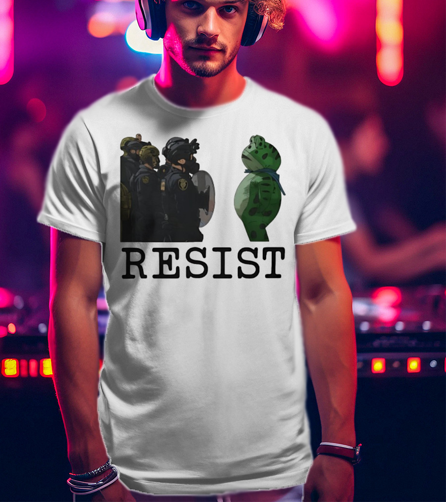 Portland Protest Resist Frog Anti ICE Anti Fascism T-Shirt