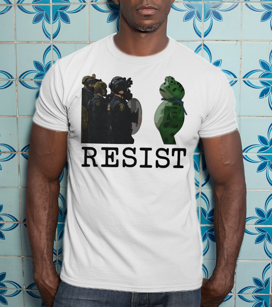 Portland Protest Resist Frog Anti ICE Anti Fascism T-Shirt