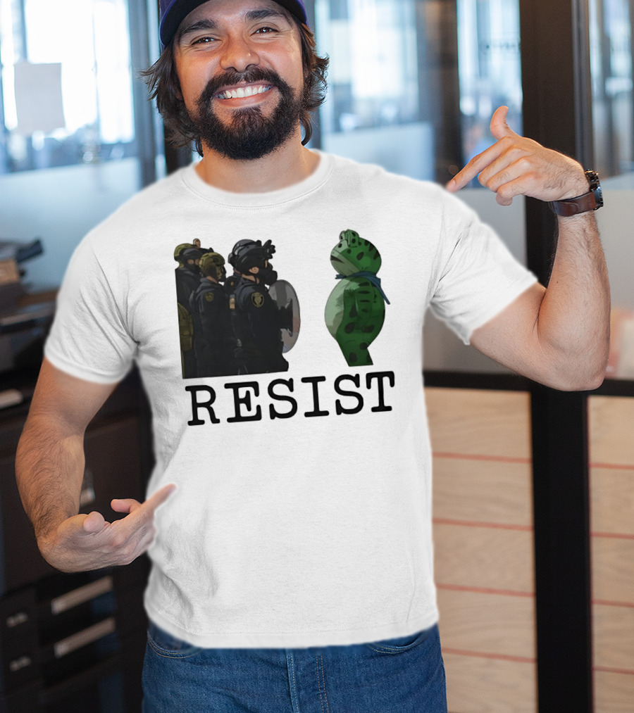 Portland Protest Resist Frog Anti ICE Anti Fascism T-Shirt