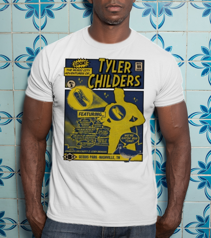 Tyler Childers The Music City Adventures Featuring Charley Crockett Cory Branan GEODIS Park Nashville TN Oct 11 2025 T-Shirt