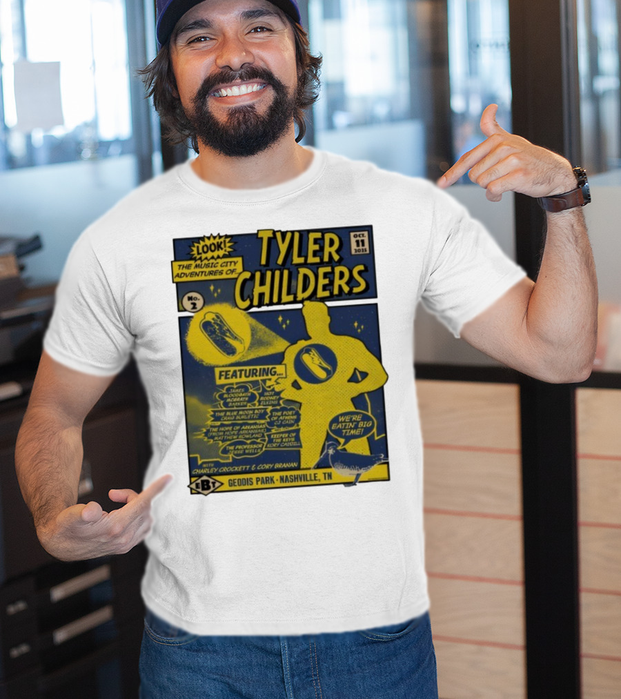 Tyler Childers The Music City Adventures Featuring Charley Crockett Cory Branan GEODIS Park Nashville TN Oct 11 2025 T-Shirt