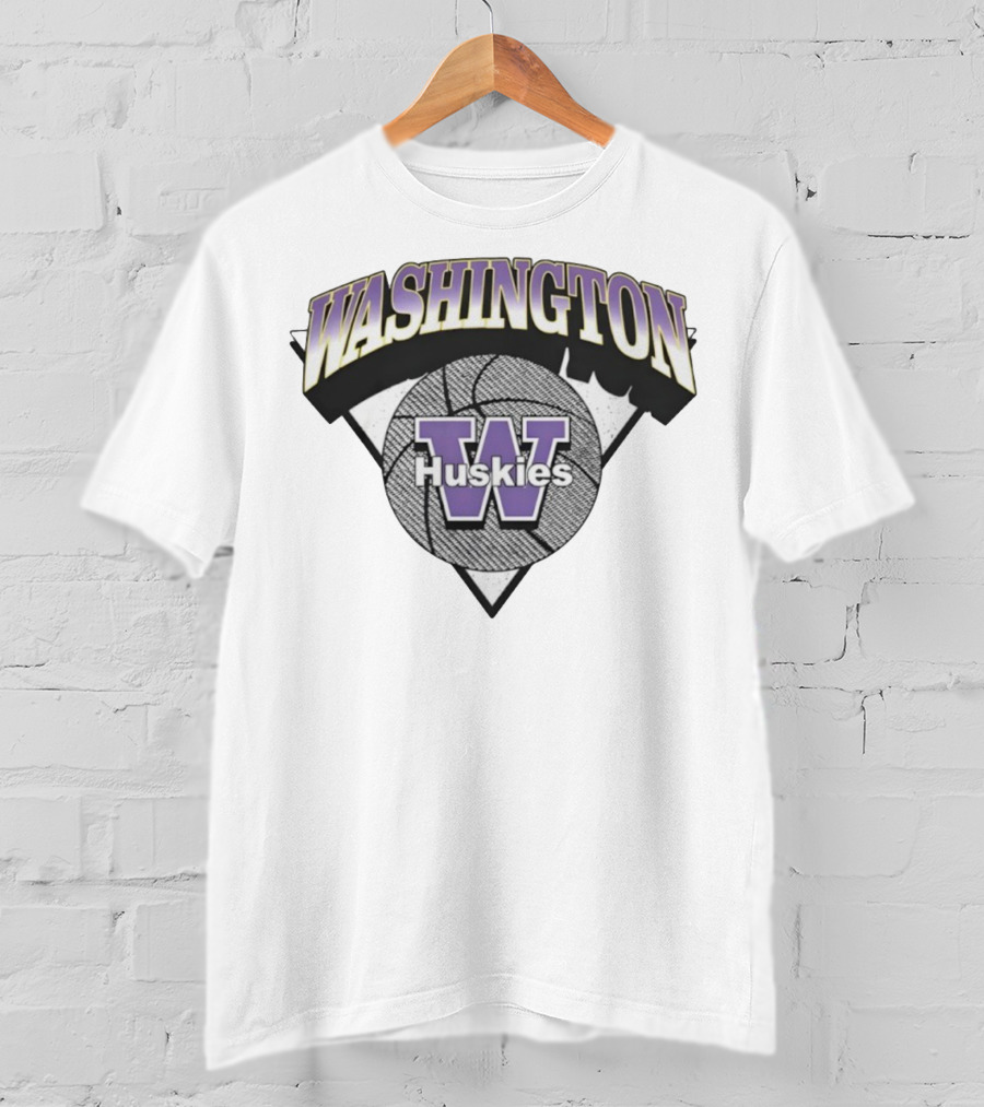 Washington Huskies Basketball Logo W T-Shirt