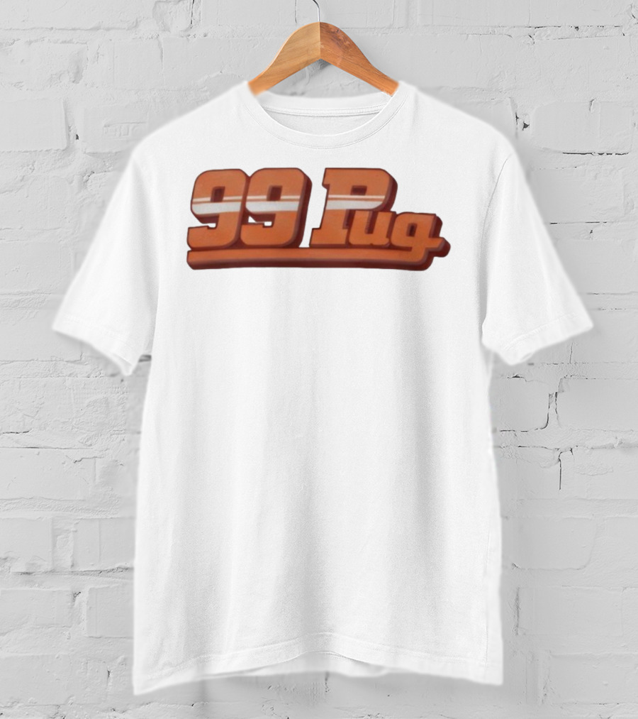 99 Pug Retro Sports Style Bold Font T-Shirt