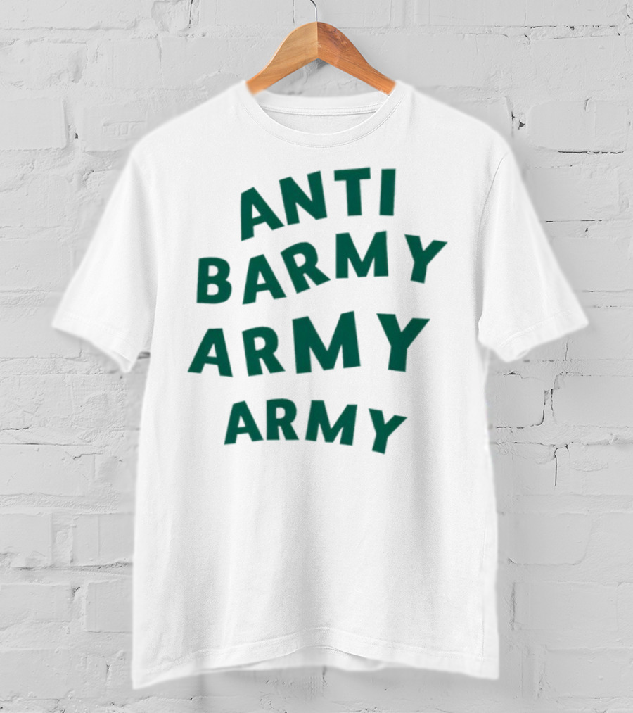 Anti Barmy Army Text Graphic T-Shirt