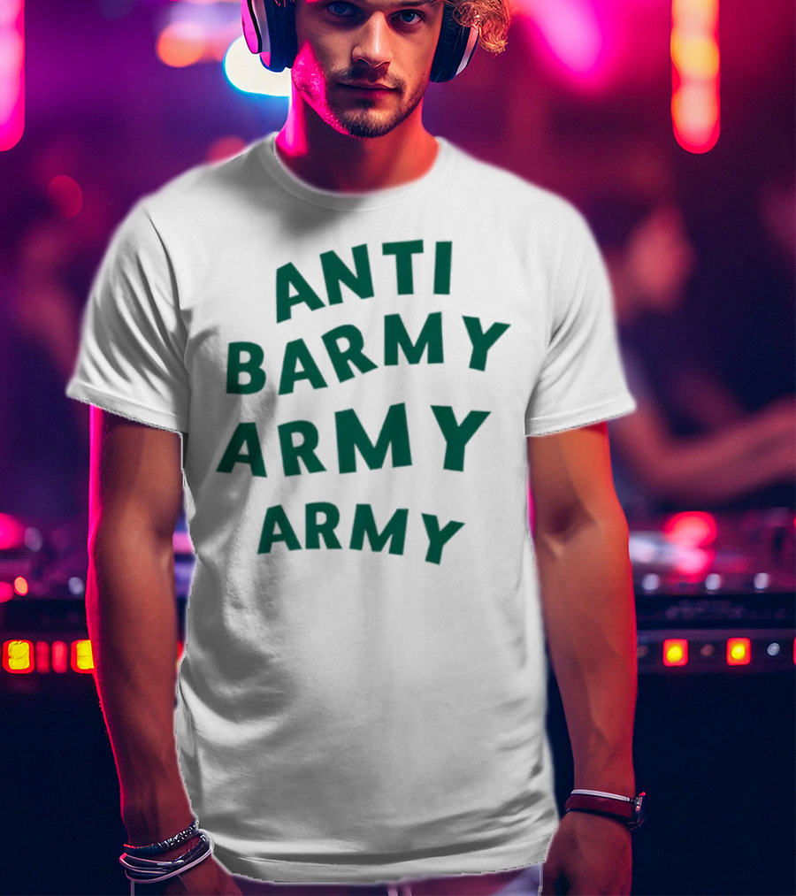 Anti Barmy Army Text Graphic T-Shirt