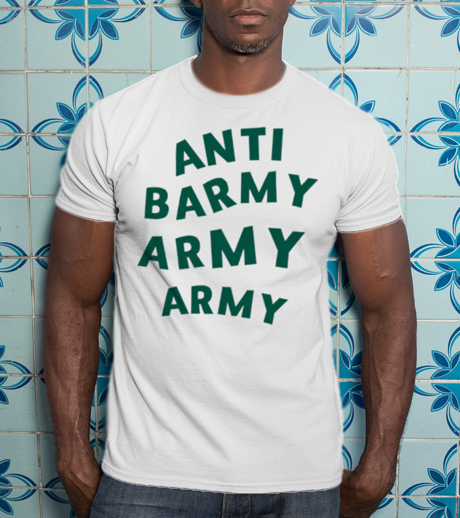 Anti Barmy Army Text Graphic T-Shirt