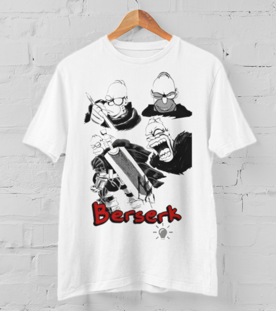 Berserk Guts Homer Simpson Crossover Meme T-Shirt