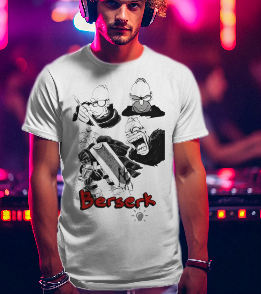 Berserk Guts Homer Simpson Crossover Meme T-Shirt
