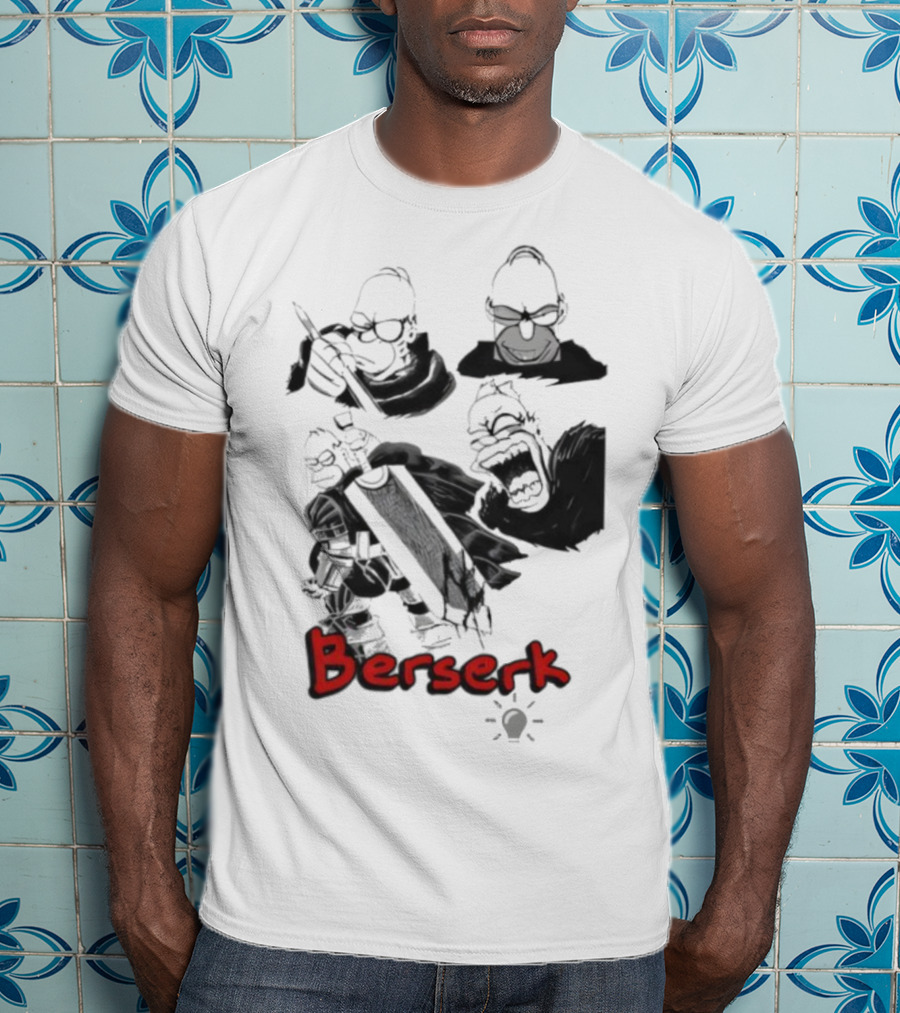Berserk Guts Homer Simpson Crossover Meme T-Shirt