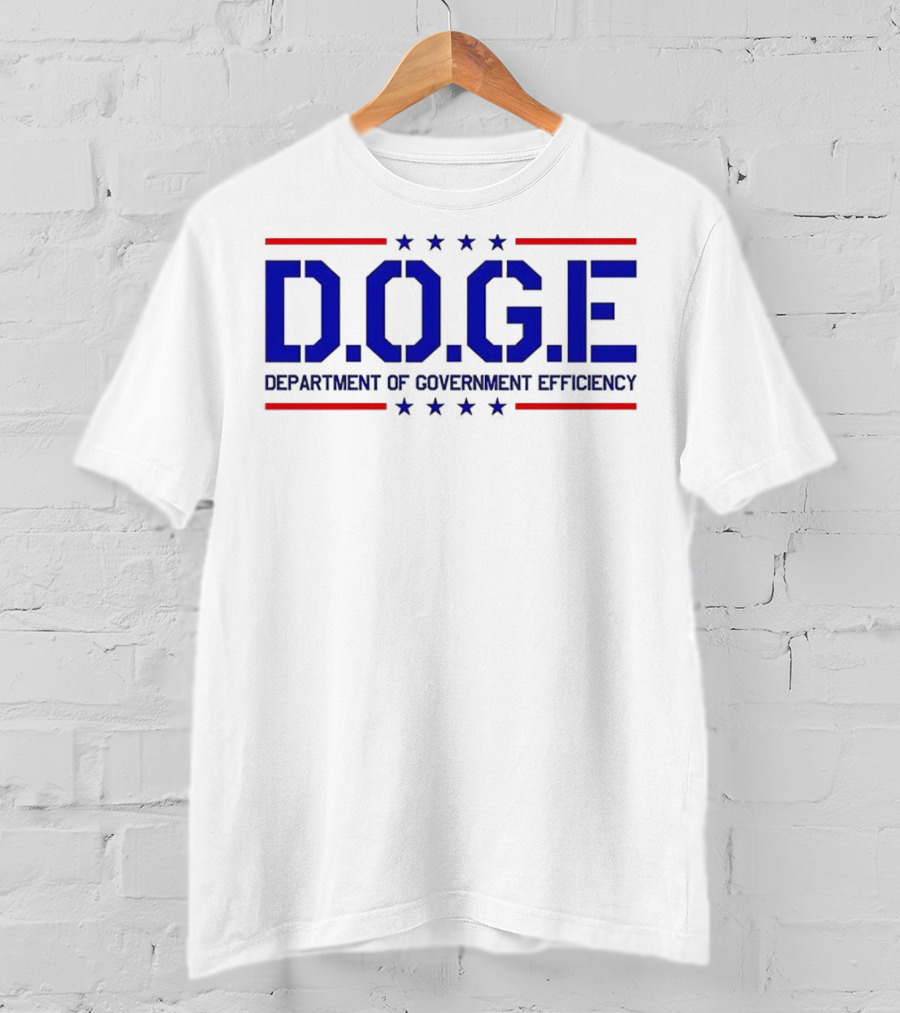 D.O.G.E Department Of Government Efficiency Stars Sarcastic T-Shirt