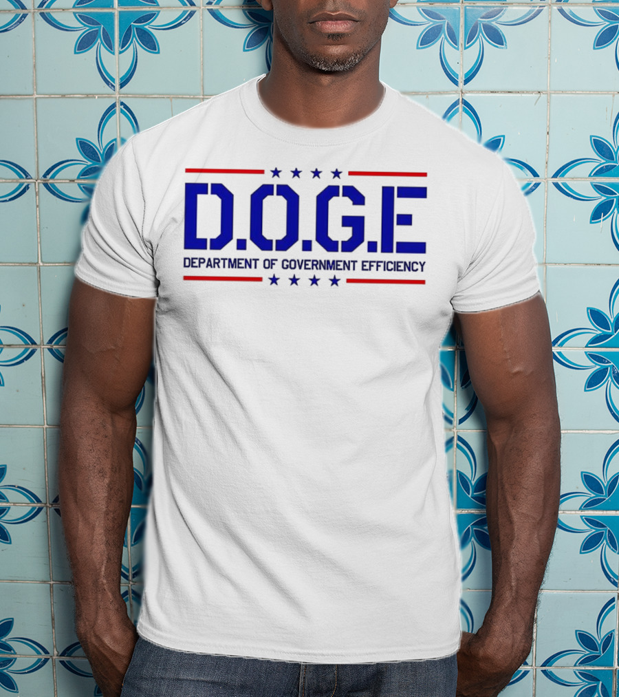 D.O.G.E Department Of Government Efficiency Stars Sarcastic T-Shirt
