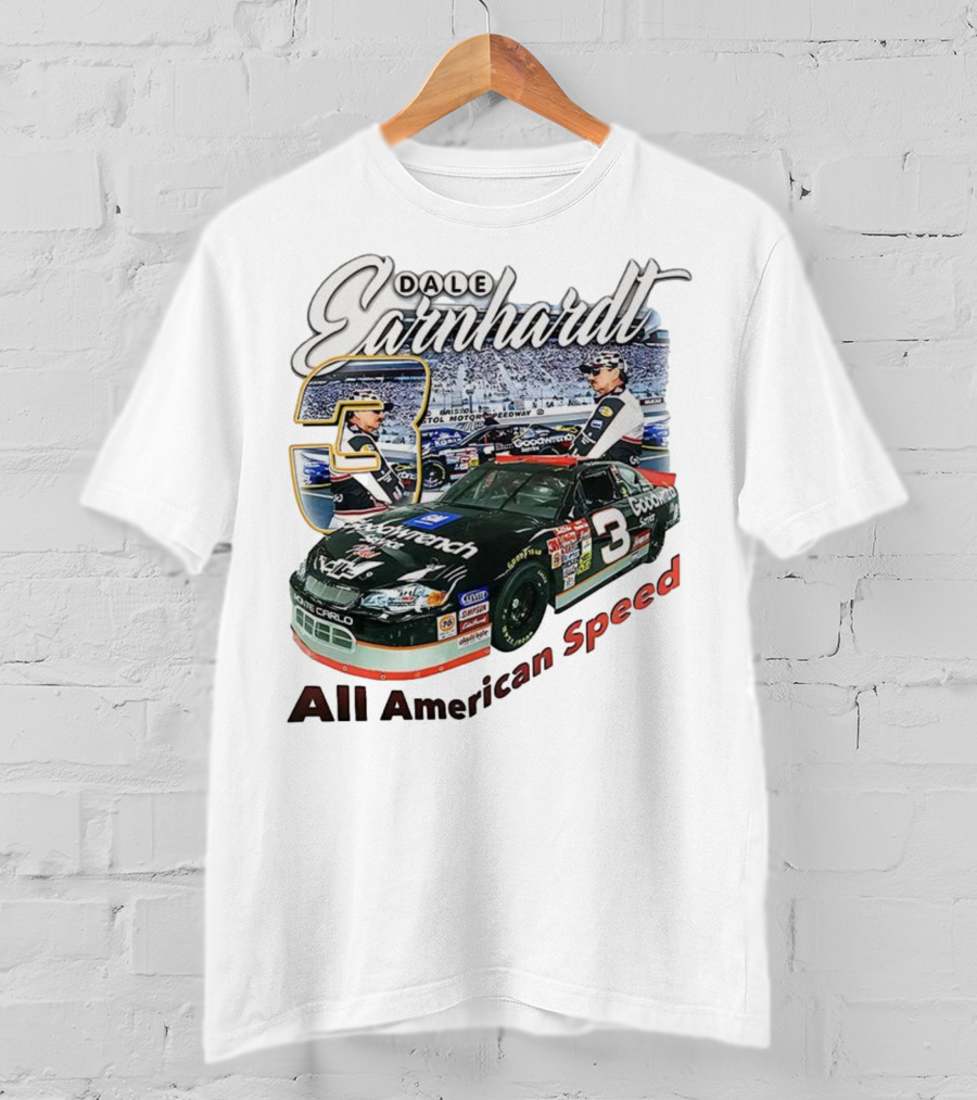 Dale Earnhardt Chevrolet Monte Carlo Number 3 Goodwrench NASCAR All American Speed T-Shirt
