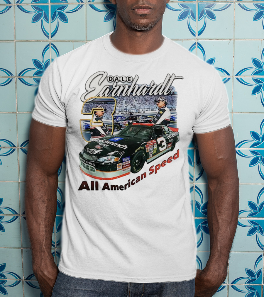Dale Earnhardt Chevrolet Monte Carlo Number 3 Goodwrench NASCAR All American Speed T-Shirt