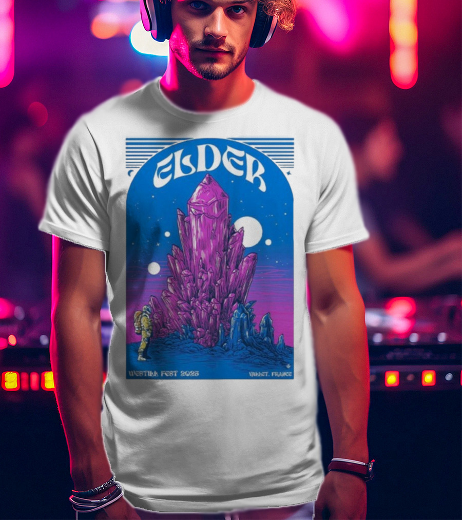 Elder Westill Fest 2025 Vallet France October 31 November 1 Cosmic Crystal Exploration Astronaut T-Shirt