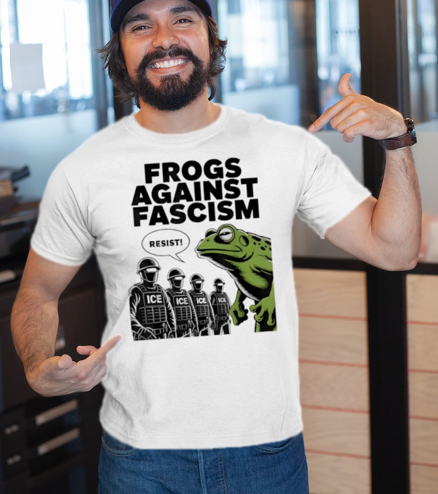 Frogs Against Fascism Resist No Kings USA 50501 T-Shirt
