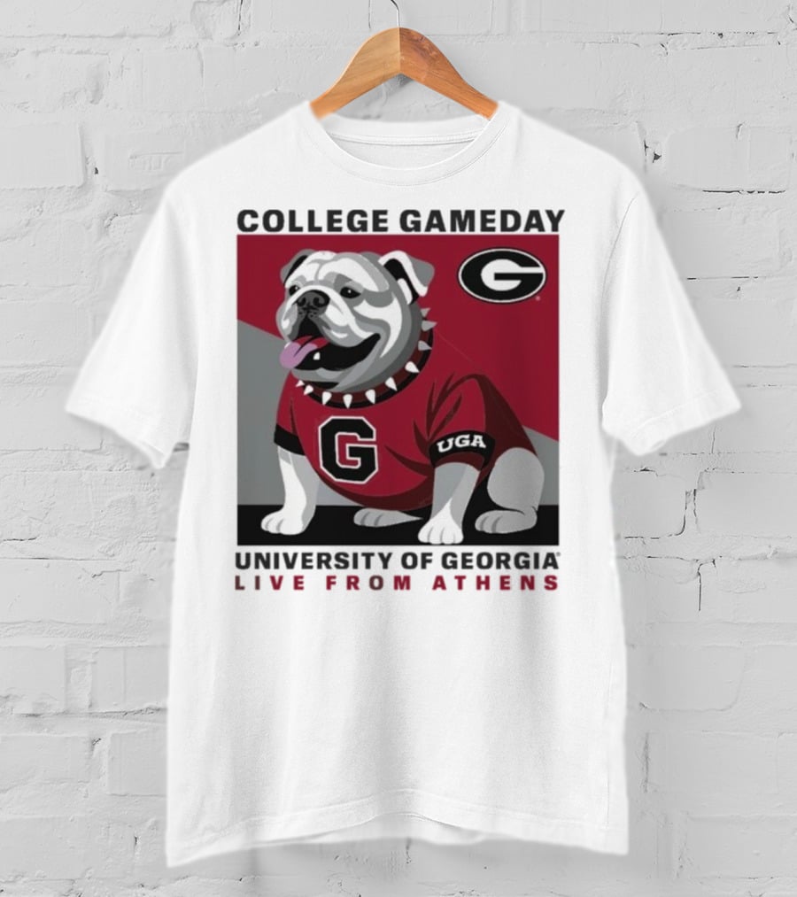 Georgia Bulldogs College Gameday University Of Georgia Live From Athens UGA 2025 T-Shirt