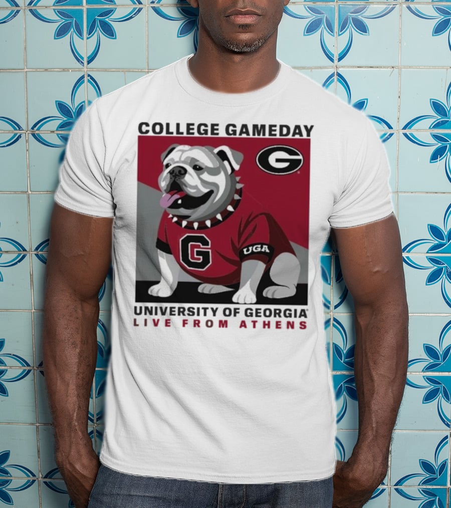 Georgia Bulldogs College Gameday University Of Georgia Live From Athens UGA 2025 T-Shirt