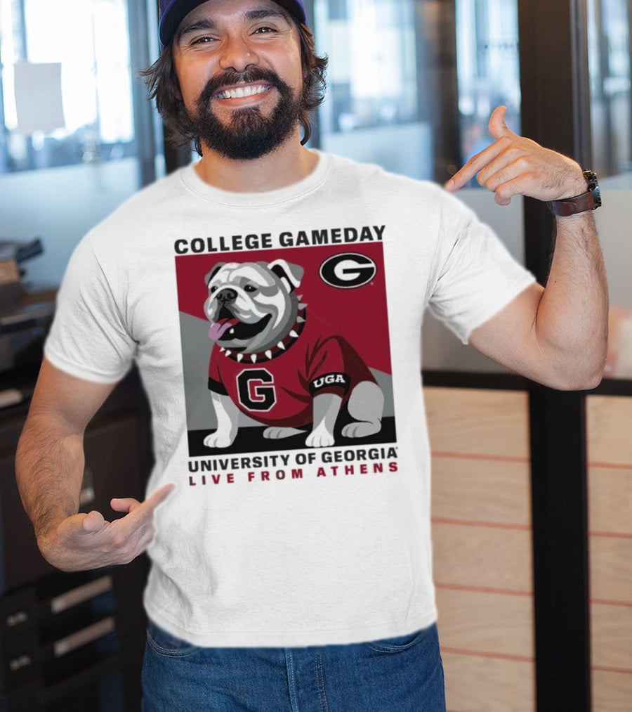 Georgia Bulldogs College Gameday University Of Georgia Live From Athens UGA 2025 T-Shirt