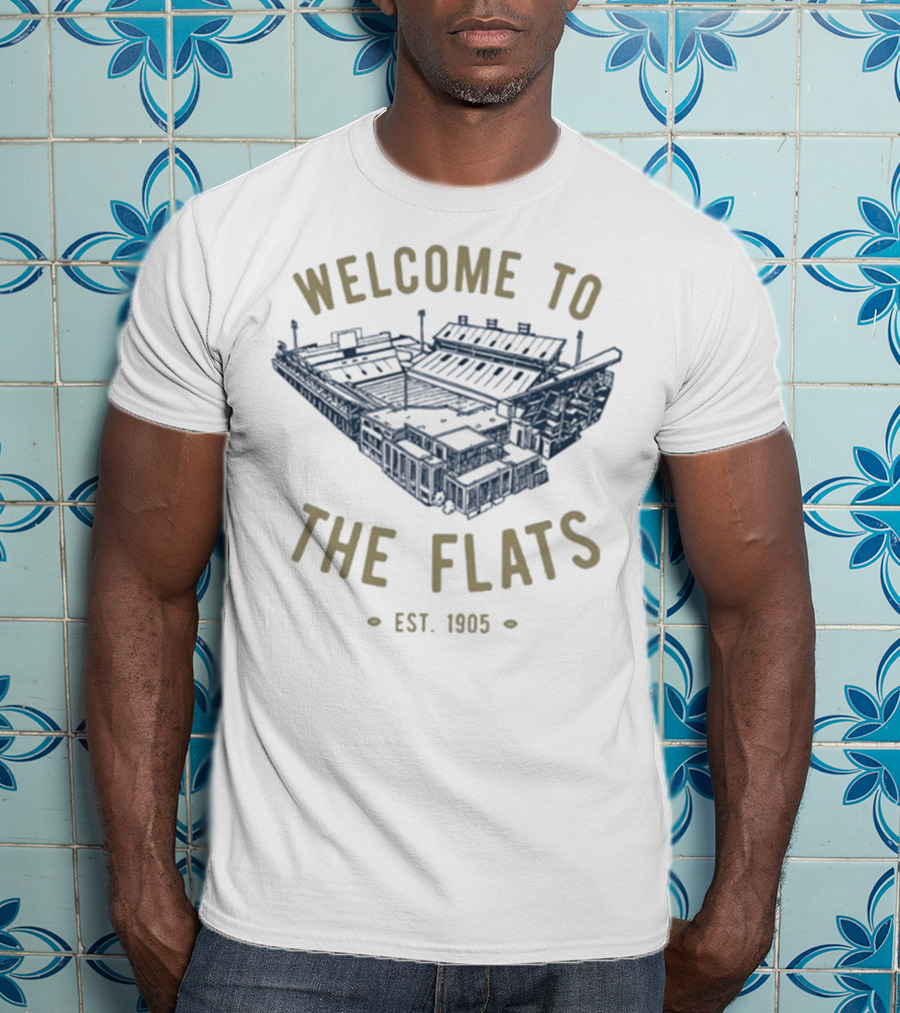 Georgia Tech Yellow Jackets Welcome To The Flats Est 1905 Stadium Blueprint T-Shirt