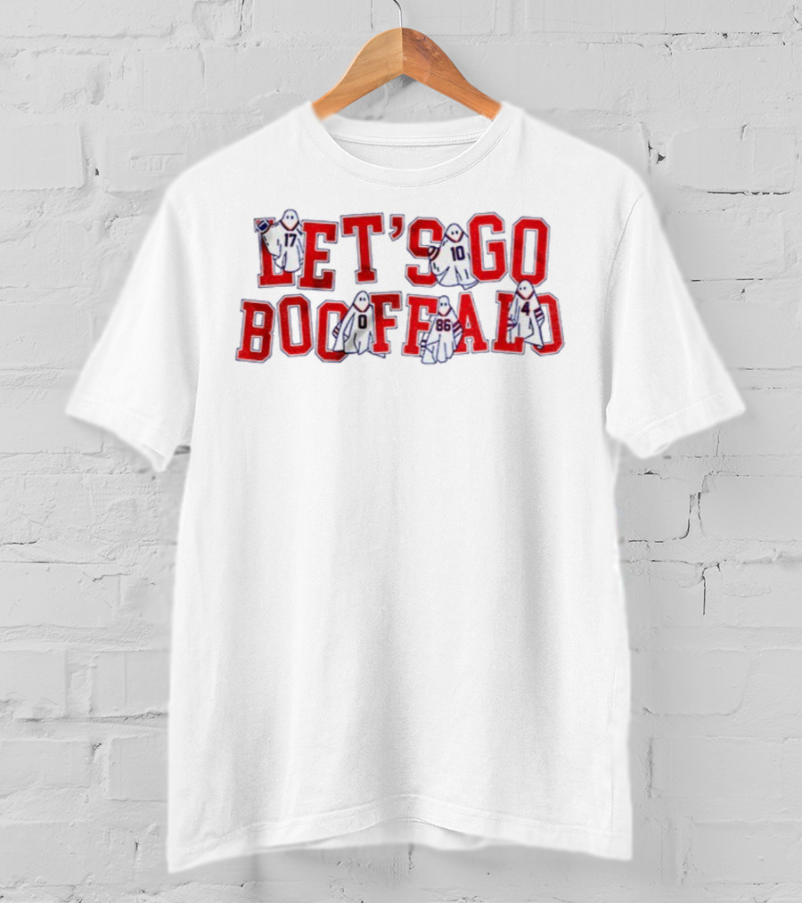 Buffalo Bills NFL 2025 Let's Go Booffalo Ghost Theme T-Shirt