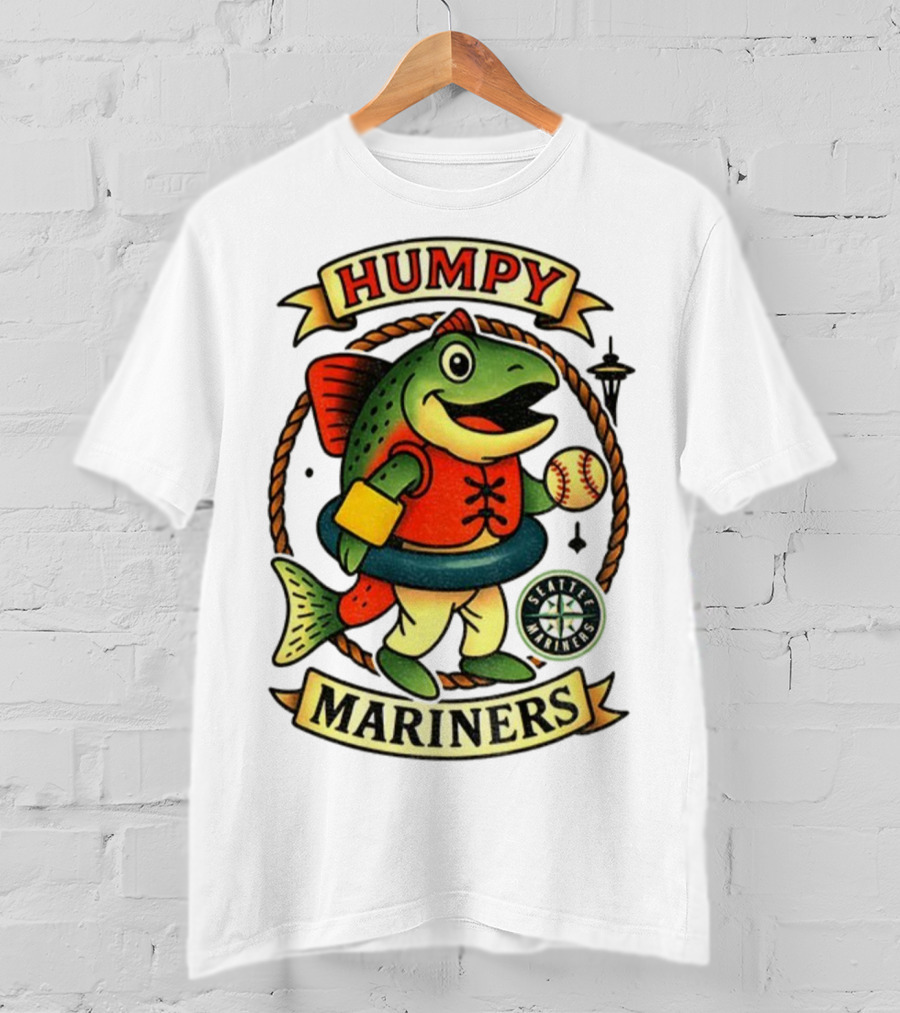 Humpy Salmon Seattle Mariners Mascot MLB Baseball 2025 T-Shirt