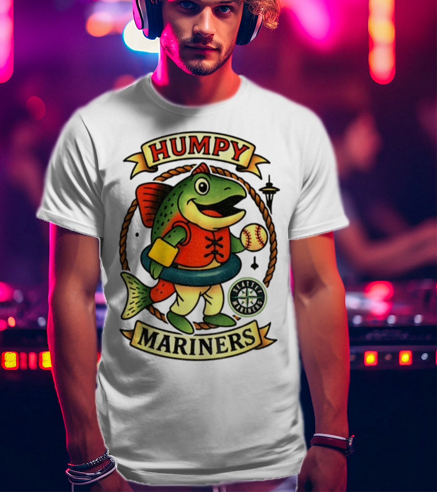 Humpy Salmon Seattle Mariners Mascot MLB Baseball 2025 T-Shirt