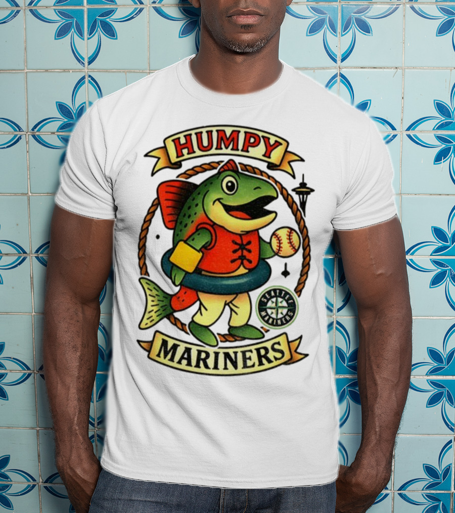 Humpy Salmon Seattle Mariners Mascot MLB Baseball 2025 T-Shirt