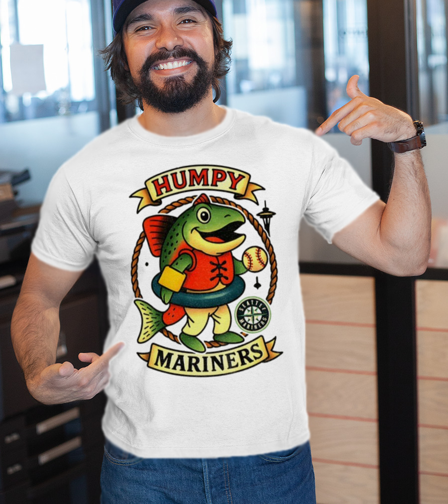 Humpy Salmon Seattle Mariners Mascot MLB Baseball 2025 T-Shirt