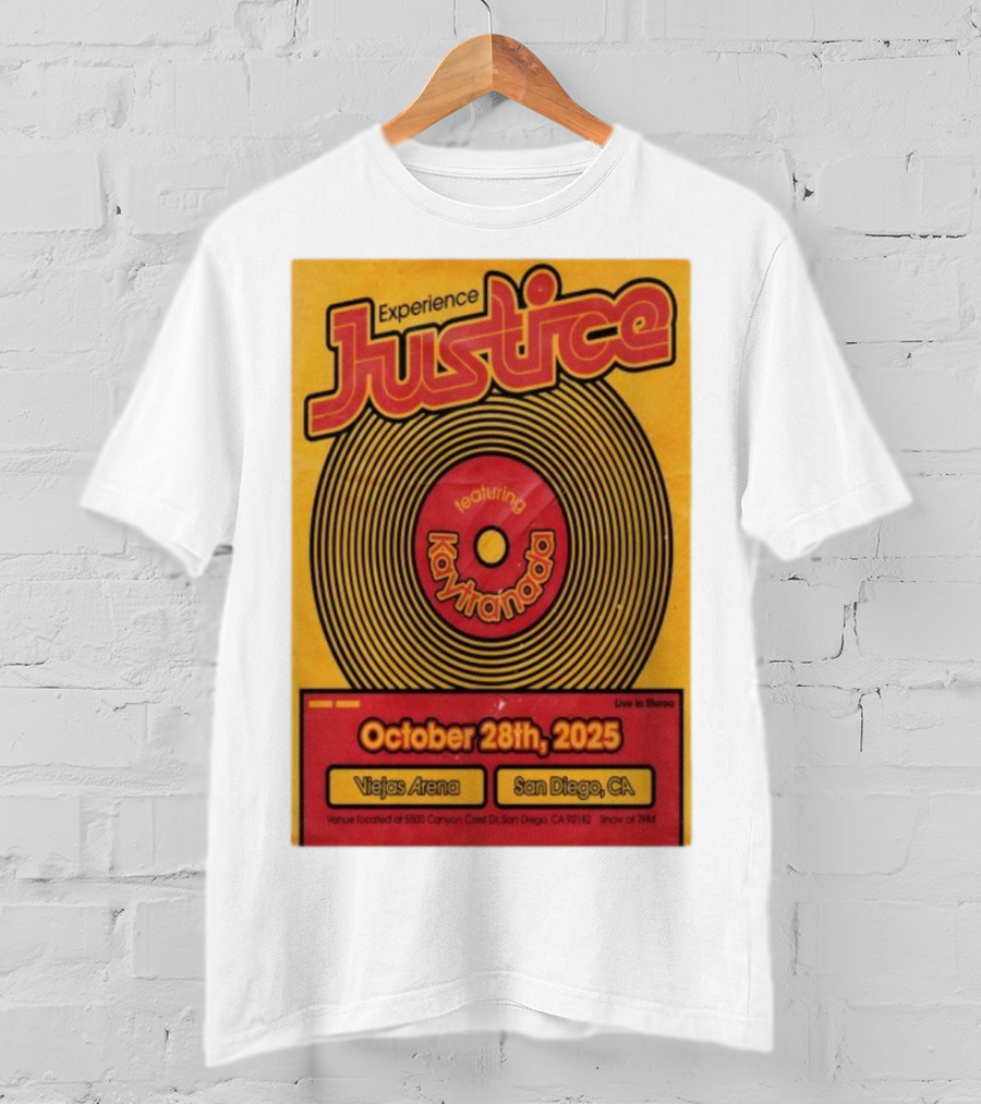 Experience Justice Featuring Kaytranada Live In Stereo October 28th 2025 Viejas Arena San Diego CA T-Shirt