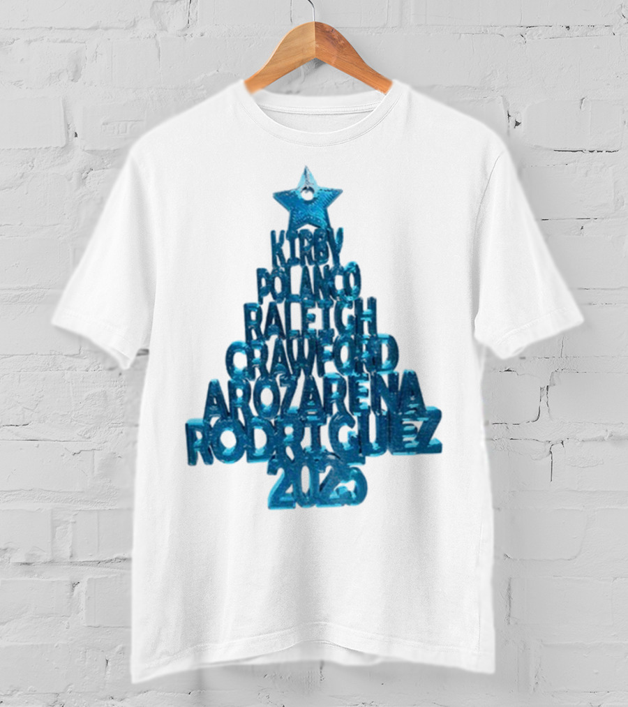 Kirby Polanco Raleigh Crawford Arozarena Rodriguez 2025 Christmas Tree T-Shirt