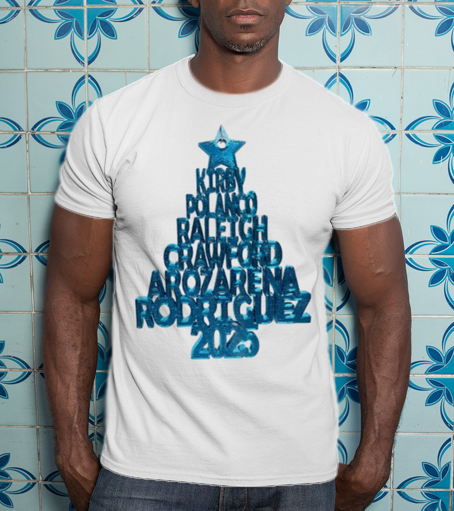 Kirby Polanco Raleigh Crawford Arozarena Rodriguez 2025 Christmas Tree T-Shirt