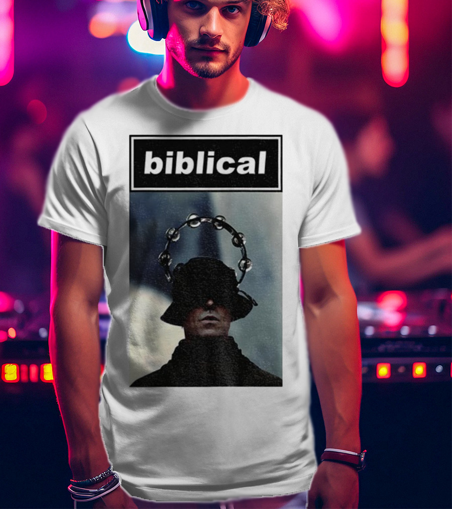 Biblical Liam Gallagher Tambourine Oasis Concert Music Lovers T-Shirt