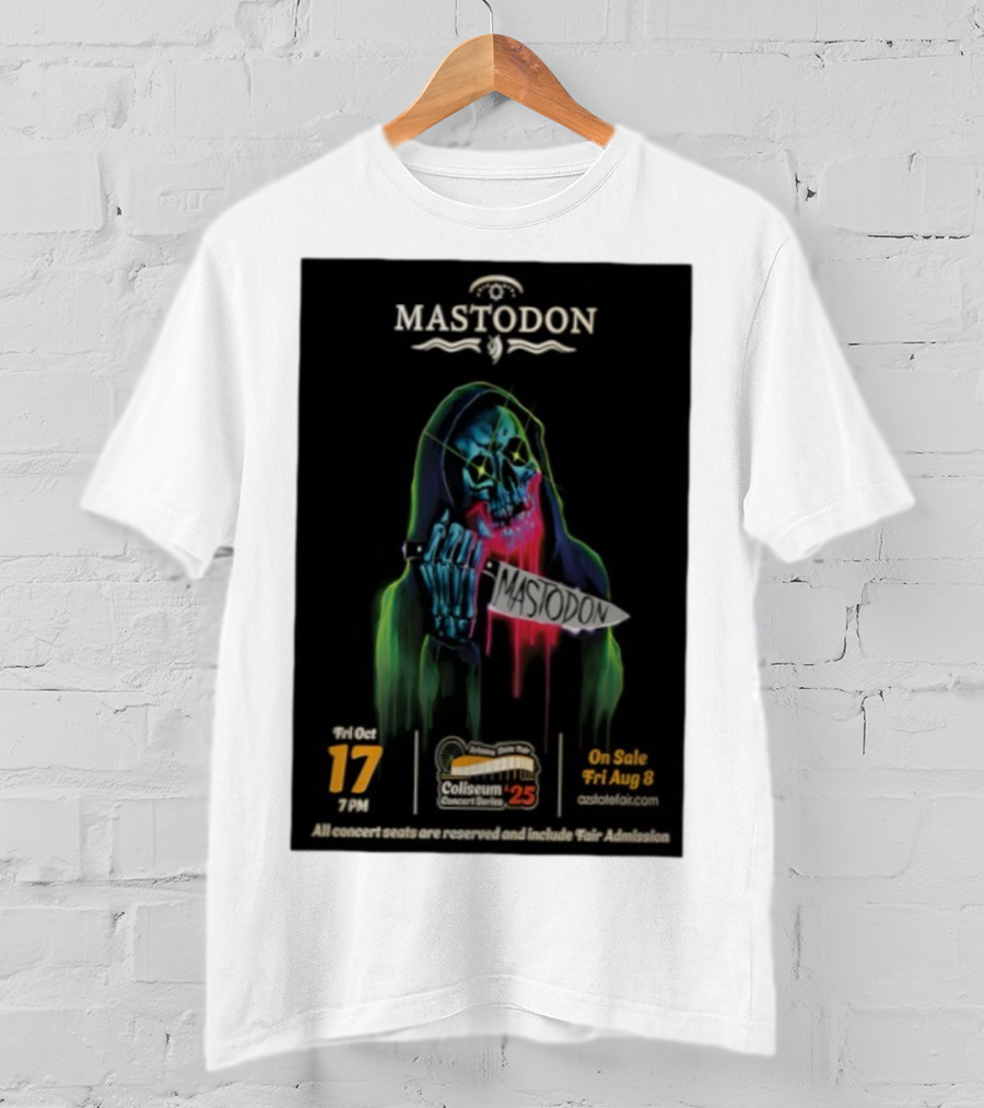 Mastodon Arizona State Fairgrounds 2025 Concert Series October 17 Coliseum T-Shirt