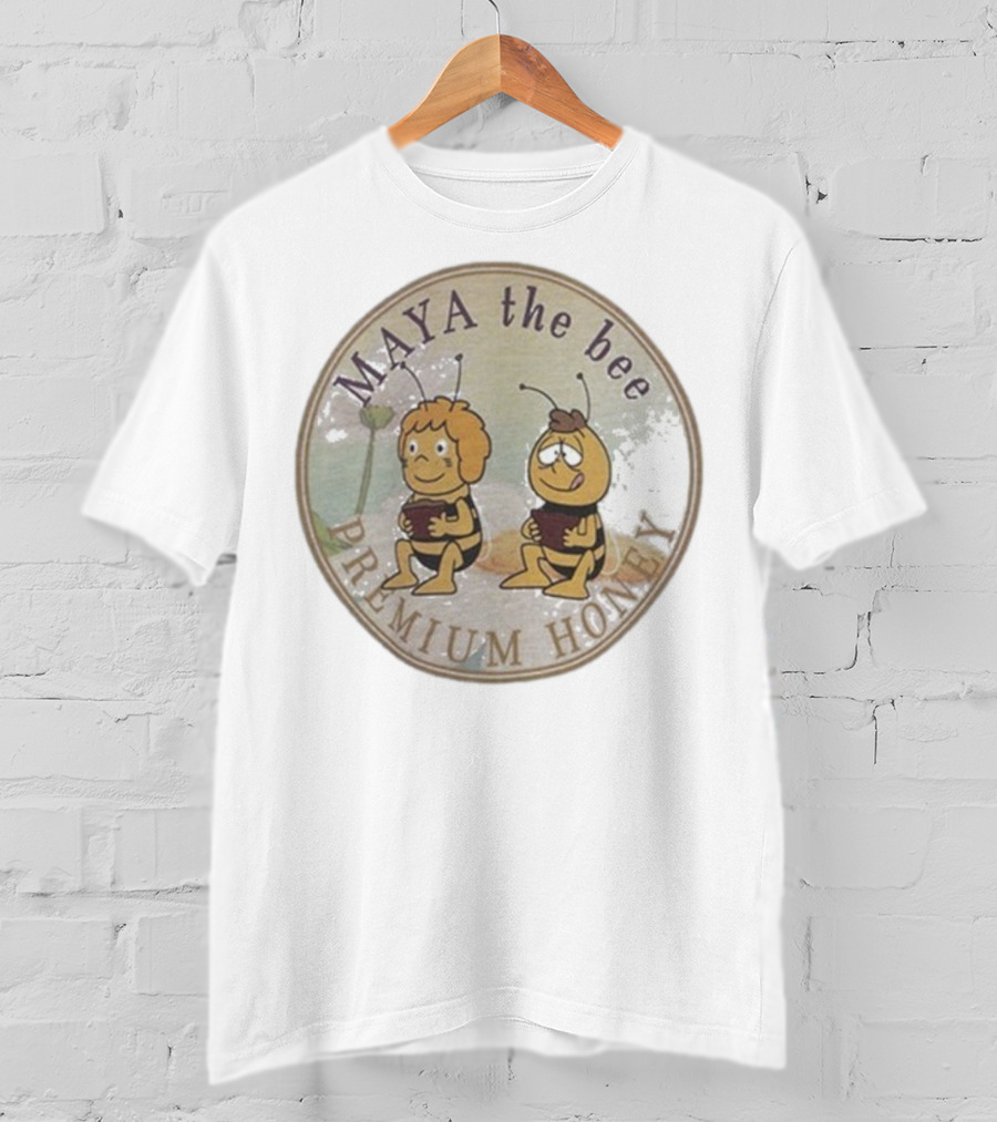 Maya The Bee Premium Honey Badge Featuring Iconic Characters T-Shirt