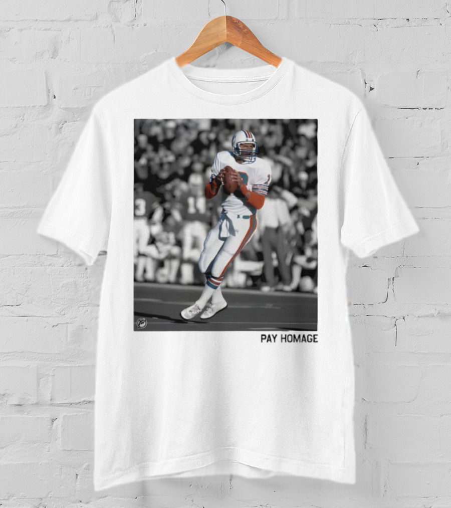 Miami Dolphins Dan Marino Ash Retro Football Legend T-Shirt
