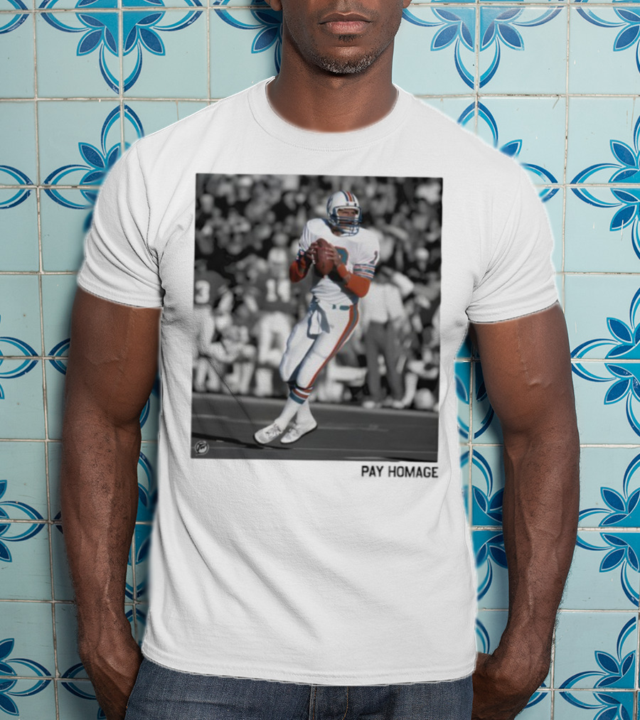 Miami Dolphins Dan Marino Ash Retro Football Legend T-Shirt