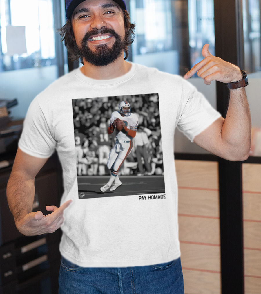 Miami Dolphins Dan Marino Ash Retro Football Legend T-Shirt