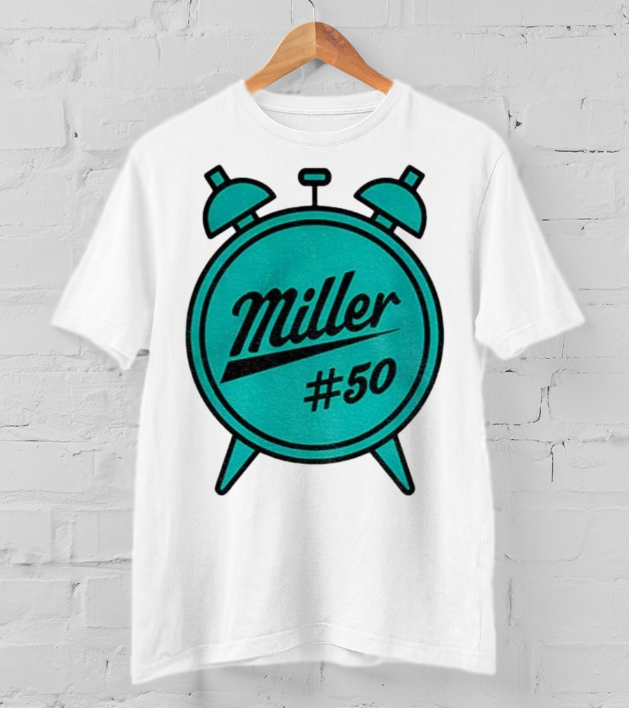 Miller Lite #50 Miller O'Clock Teal Alarm T-Shirt