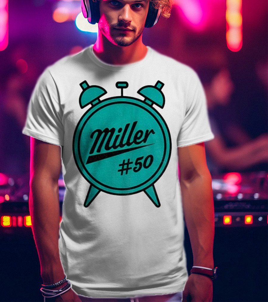 Miller Lite #50 Miller O'Clock Teal Alarm T-Shirt