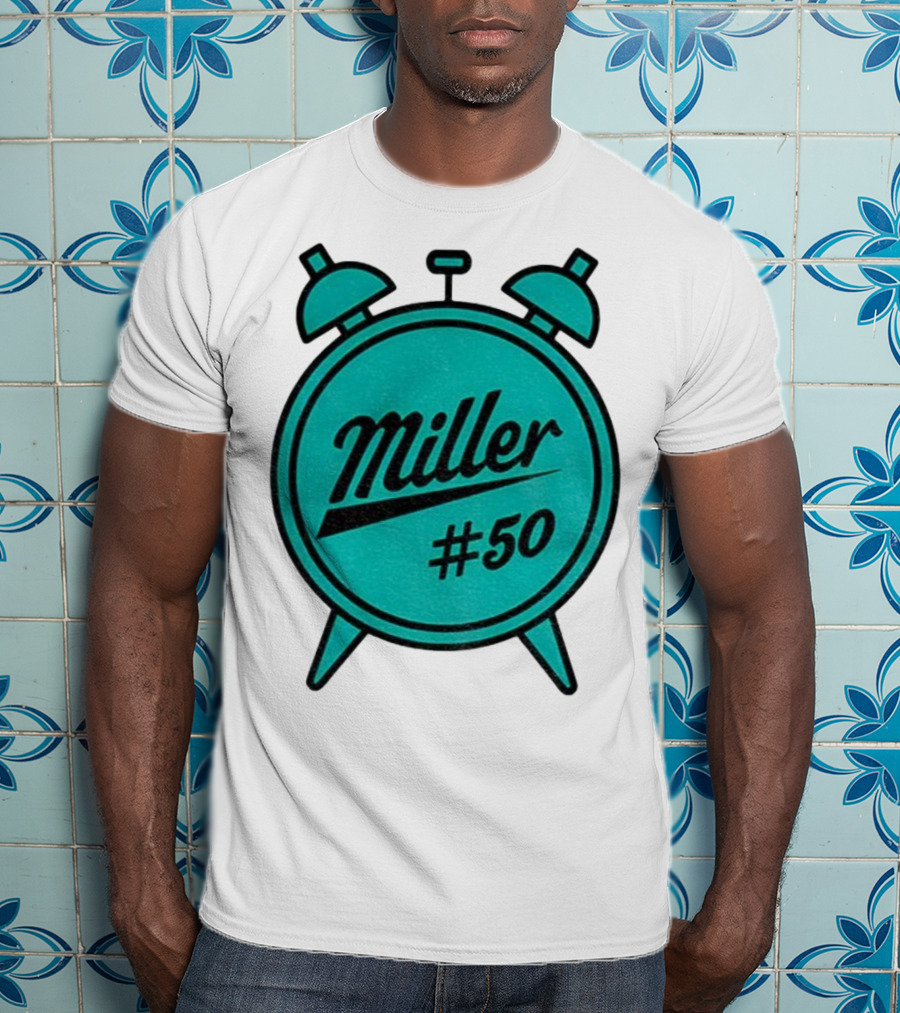 Miller Lite #50 Miller O'Clock Teal Alarm T-Shirt