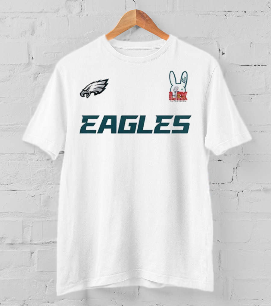 Philadelphia Eagles Bad Bunny 2025 Halftime Show Collaboration T-Shirt