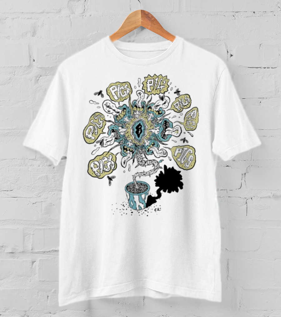 Pigs X7 Psychedelic Plantpot Blast T-Shirt