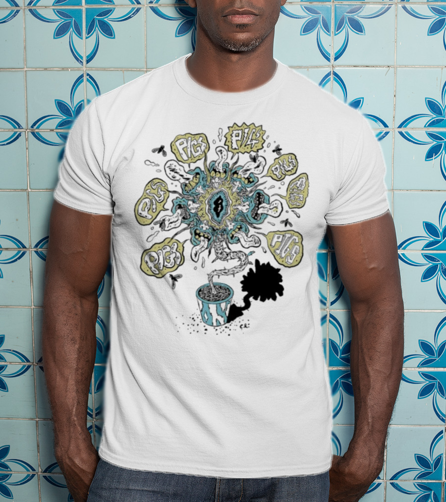 Pigs X7 Psychedelic Plantpot Blast T-Shirt