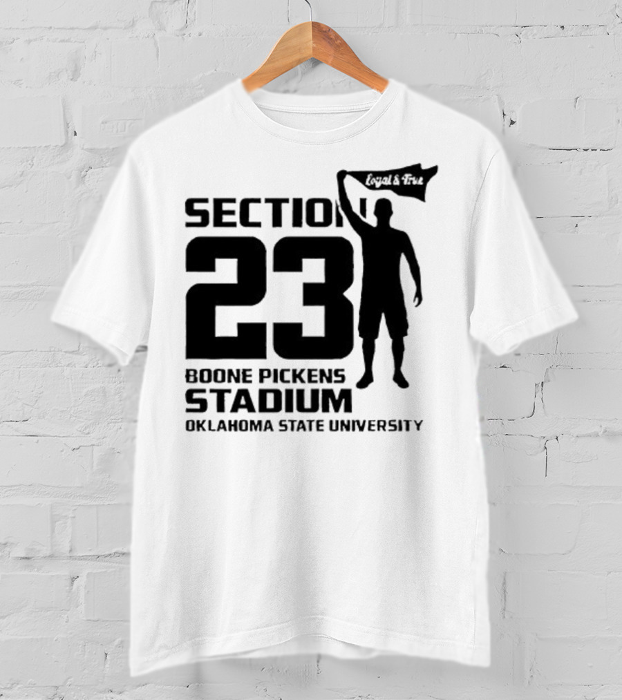 Section 23 Boone Pickens Stadium Oklahoma State University Pistol Pete T-Shirt
