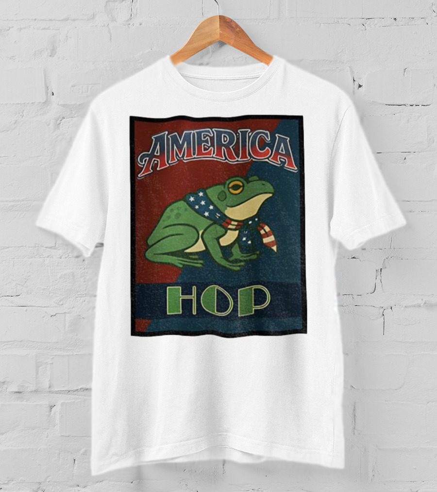 America Frog HOP Patriotic Protest Portland T-Shirt