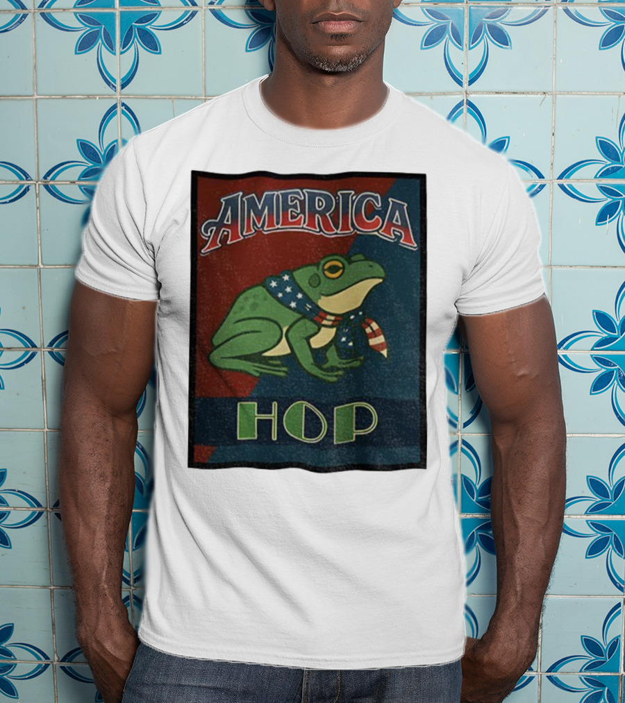 America Frog HOP Patriotic Protest Portland T-Shirt